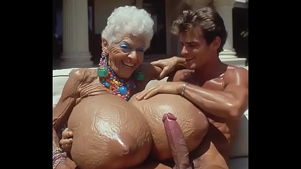 JAY7 Granny Sex Villa 03 – AI VIDEO – Gorące obmacywanie i cyckowa robota z gigantyczną babcią topless