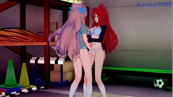 Kanade Amō i Maria Cadenzavna Ewa i Cagliostro intensywna gra lesbijska. – Symphogear Hentai