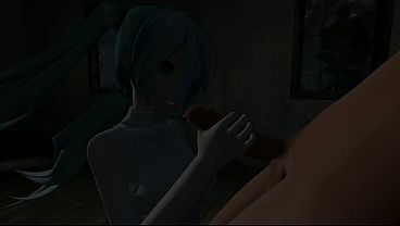 Scout zerżnął Hatsune Miku i doszedł w niej, ale ona prosiła go, żeby tego nie robił.