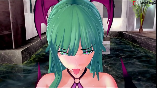 Twardy seks Morrigan w bikini w łaźni publicznej | 4 | Pełny film na Sheer & PTRN: Fantasyking3