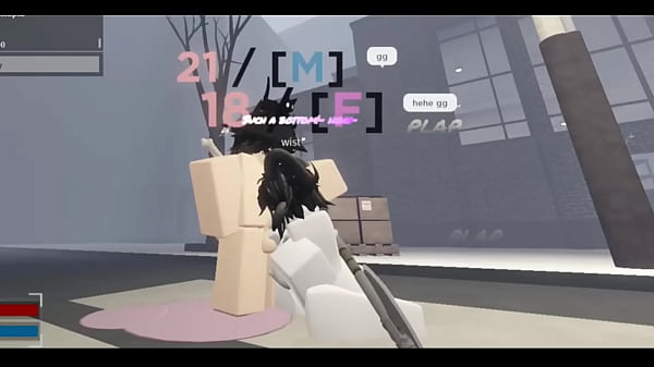 Zdominowana dziwka Roblox czyści kutasa tatusia